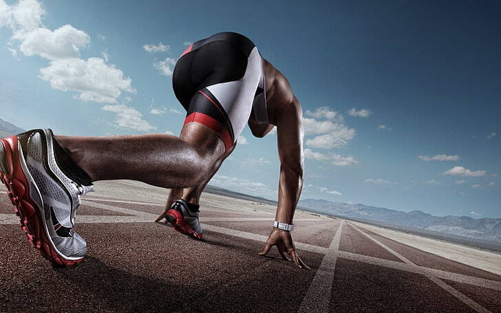 1366x768px | free download | HD wallpaper: Athletics Running Track, men ...
